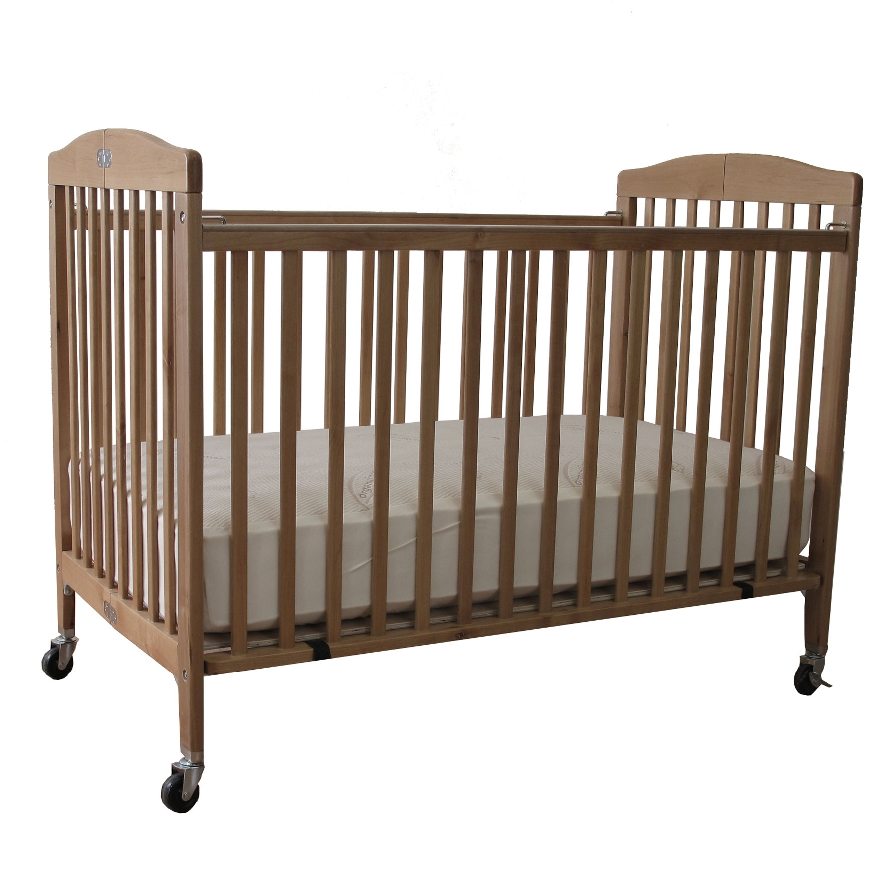 Foldable full size wood crib